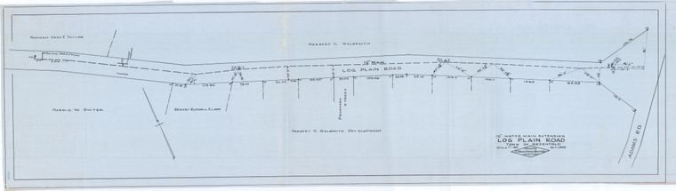 Town of Greenfield, Water Dept.    12" water main along Log Plain Rd Greenfield 4043 - Map Reprint