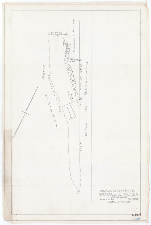 Michael J Pollen  (Ashfield Pond) Ashfield 4084 - Map Reprint