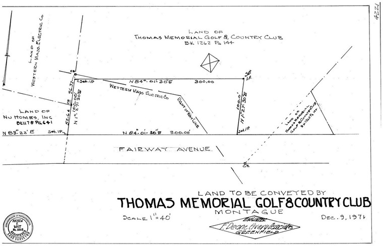 Thomas Memorial Golf Club    Fairway Ave - 300' fr. Montague 4221 - Map Reprint