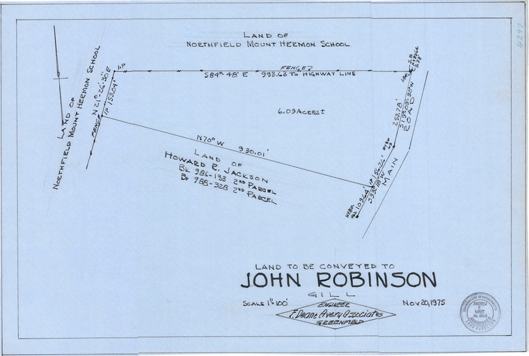 John Robinson  6.09ac Gill 4297 - Map Reprint