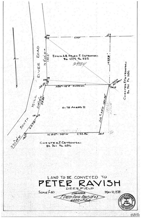 Peter Ravish    South Mill River Rd Deerfield 4312 - Map Reprint