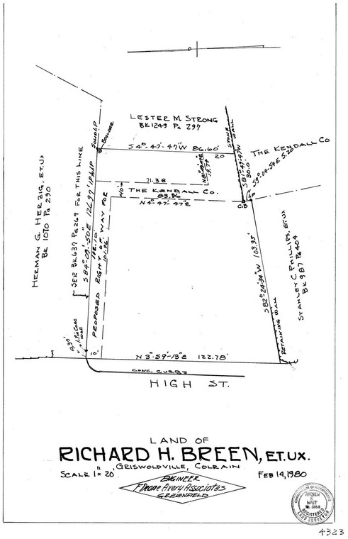 Richard R. Breen High St Colrain 4323 - Map Reprint