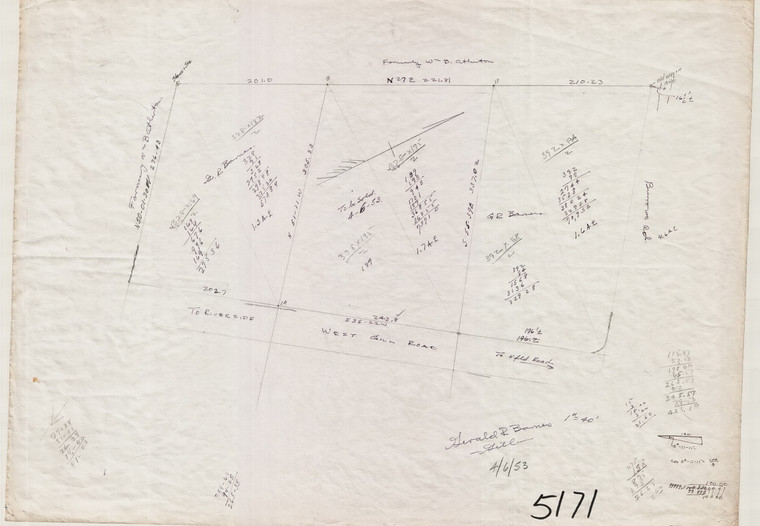 Gerald R. Barnes Gill 5171 - Map Reprint