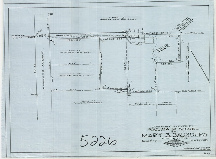 Mary S. Saunders Northfield 5226 - Map Reprint