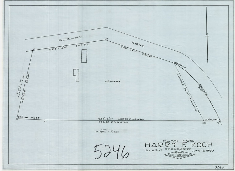 Harry F. Koch Shelburne 5246 - Map Reprint