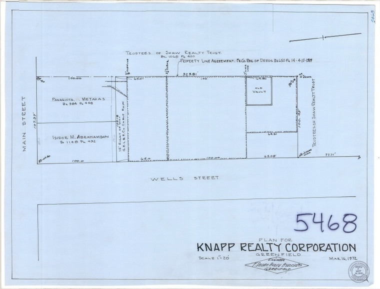 Knapp Realty Corporation    Well + Main Greenfield 5468 - Map Reprint