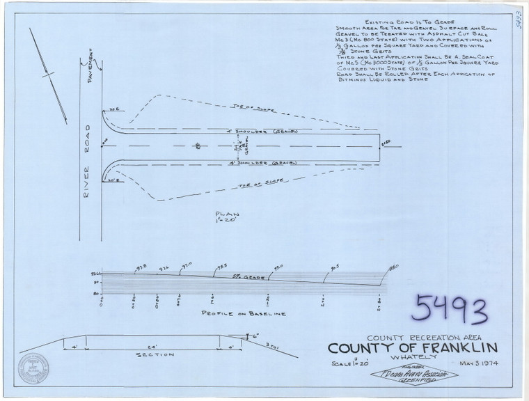 Franklin County Recreation Area Surfacing Rd Miscelaneous 5493 - Map Reprint