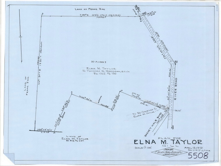 Elna M Taylor    River Rd - Barney Hale Rd Gill 5508 - Map Reprint
