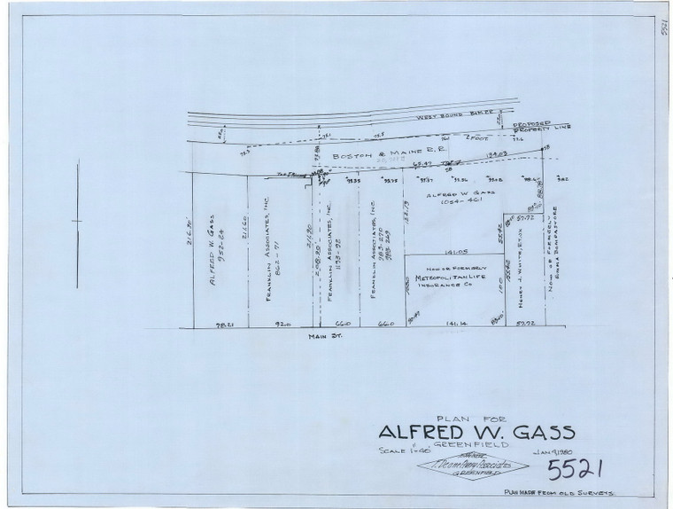 Al. Gass    Main St    to RR Greenfield 5521 - Map Reprint
