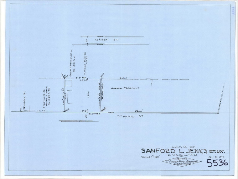 Sanford L. Jenks,ET UX Buckland 5536 - Map Reprint
