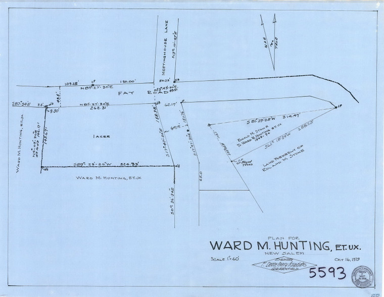 Ward Hunting    Fay Road New Salem 5593 - Map Reprint