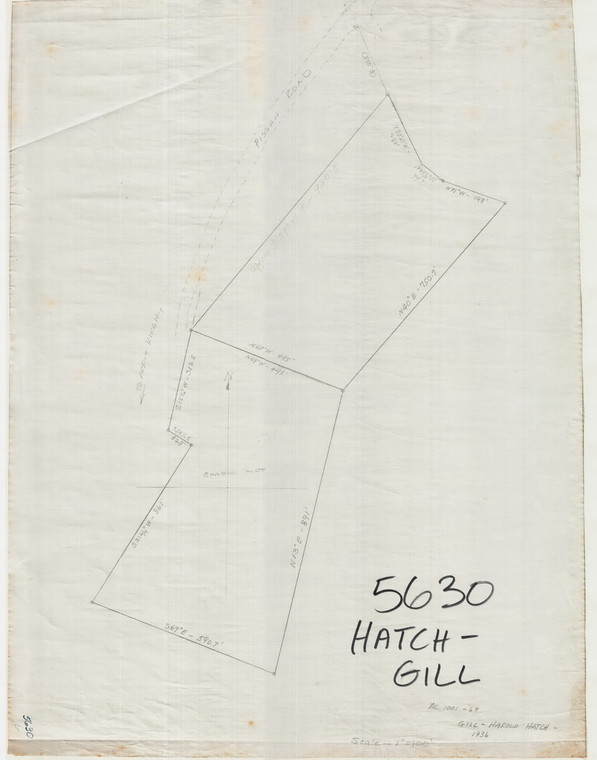 Harold Hatch    Pisgah Road Gill 5630 - Map Reprint