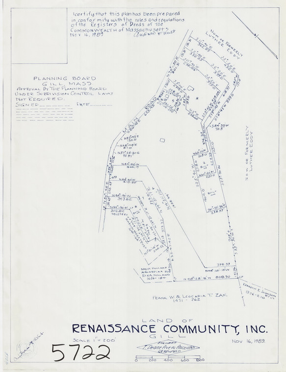 Renaissance Community Inc    Main Rd Gill 5722 - Map Reprint