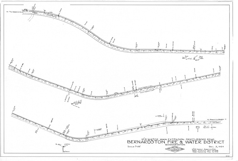 Water Main Extention - Brattleboro Road Bernardston 6006 - Map Reprint