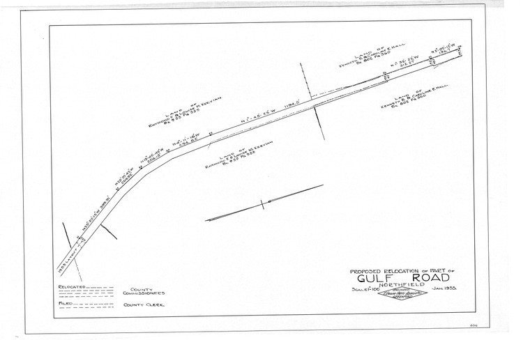 Gulf Road    proposed relocation of part of Northfield 6016 - Map Reprint