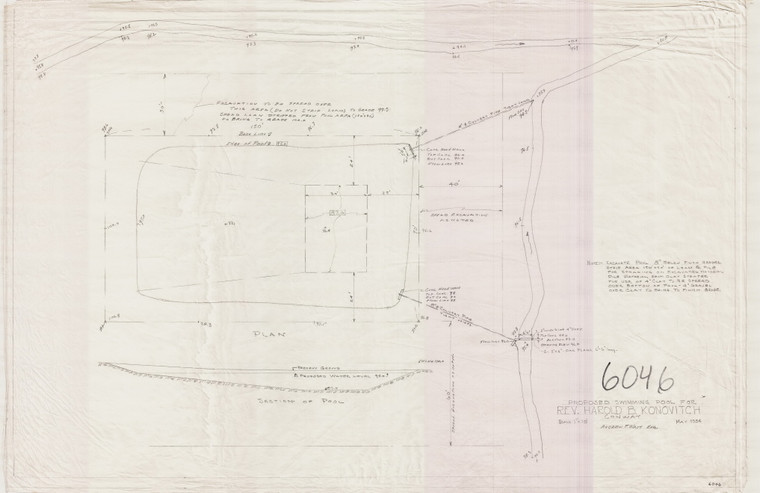 Rev. Harold B. Konovitch        proposed Swimming Pool Conway 6046 - Map Reprint