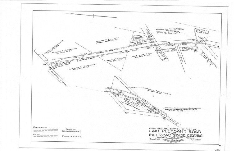 Lake Pleasant & Railroad Grade Crossing LO Montague 6071 - Map Reprint