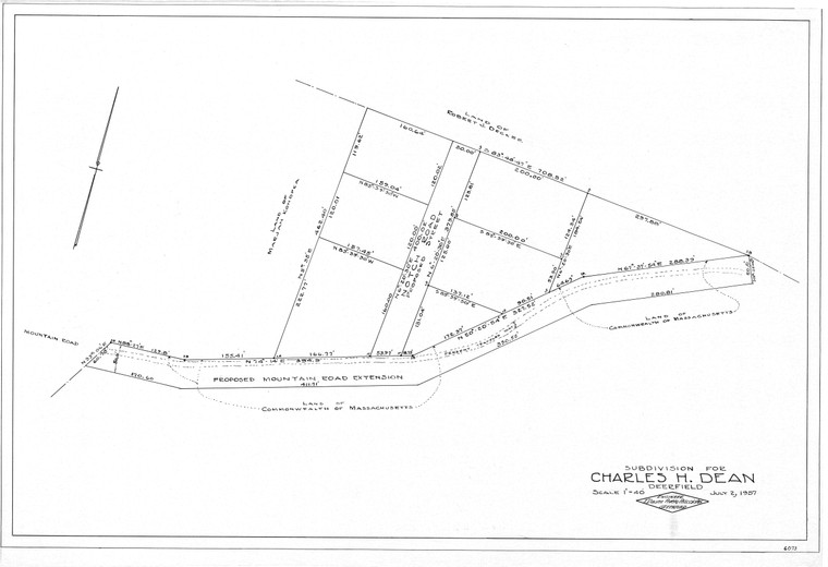 Charles H. Dean (proposed subdivision, Notch Road) Deerfield 6073 - Map Reprint