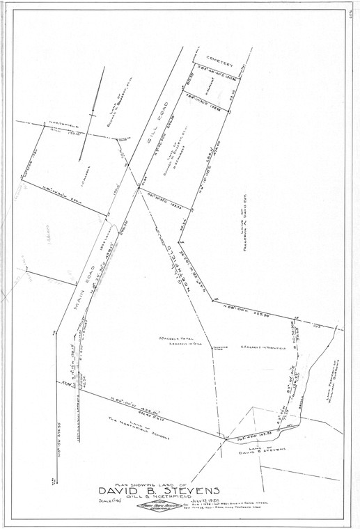 David B. Stevens    (& Northfield) Gill  Northfield 6096 - Map Reprint