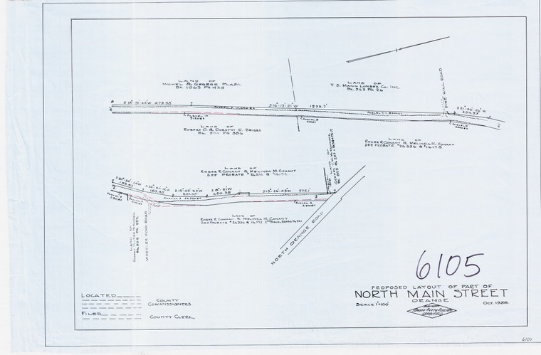 North Main St   Orange 6105 - Map Reprint