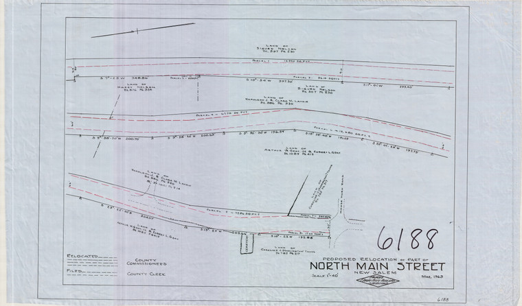 North Main St Reloc.  New Salem 6188 - Map Reprint