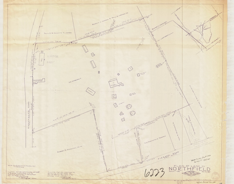 Northfield    Land Court    (Camp Lot) Northfield 6223 - Map Reprint