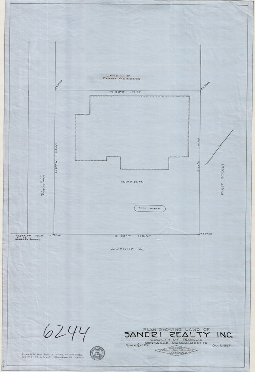 Sandri Realty Inc    Ave A + First Montague 6244 - Map Reprint