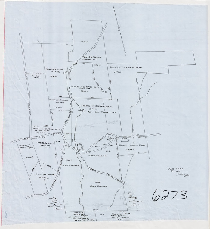 Deed Data    Cyrus Stage - Davis Mine    Leshure Rds Rowe 6273 - Map Reprint