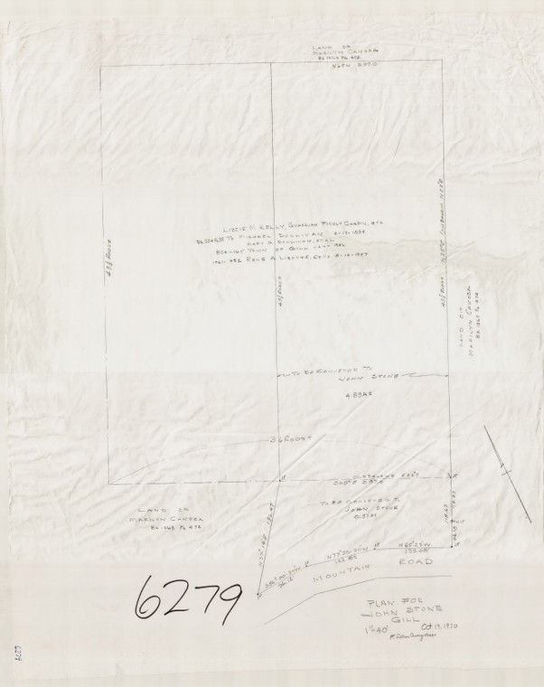 John Stone    Mountain Road Gill 6279 - Map Reprint