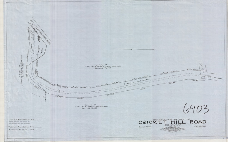 Crickett Hill Rd RELOC    Town Rd Conway 6403 - Map Reprint