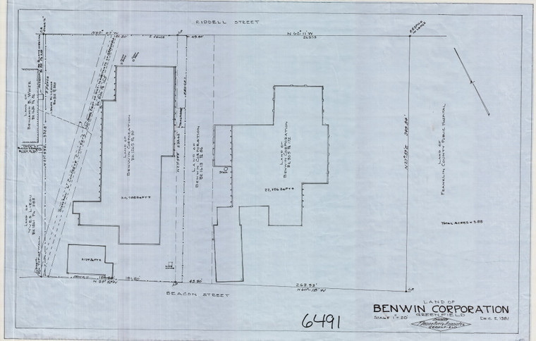 Benwin Corporation    Beacon - Riddell Greenfield 6491 - Map Reprint