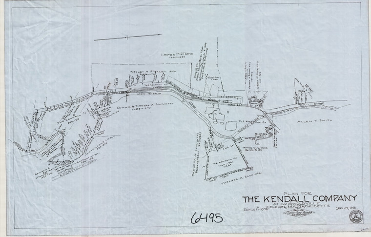 The Kendall Co Griswoldville - big area - 2sections Colrain 6495 - Map Reprint