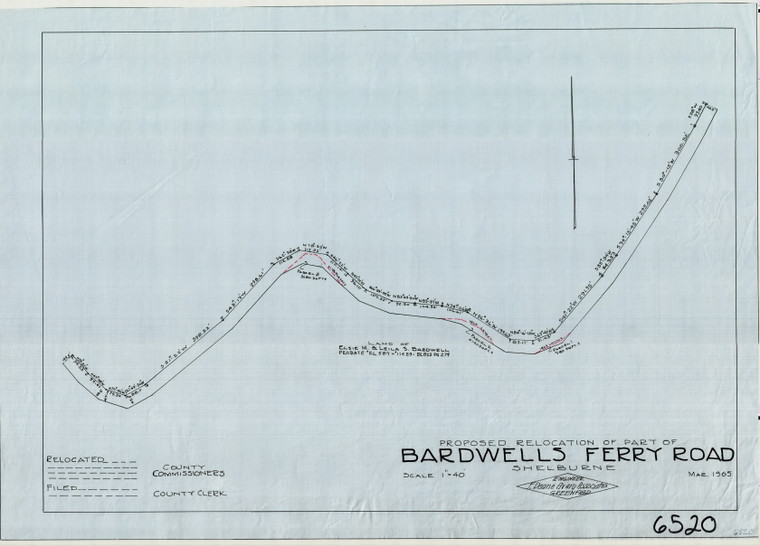 Bardwells Ferry Road    County Road Shelburne 6520 - Map Reprint