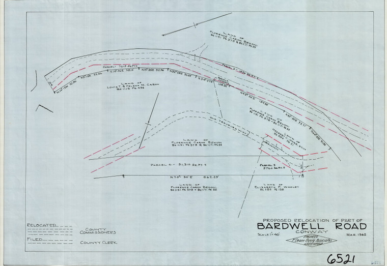 Bardwell Road LO    County Road Conway 6521 - Map Reprint