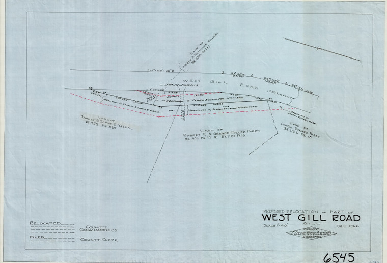 West Gill Road    County Road RELOC Gill 6545 - Map Reprint