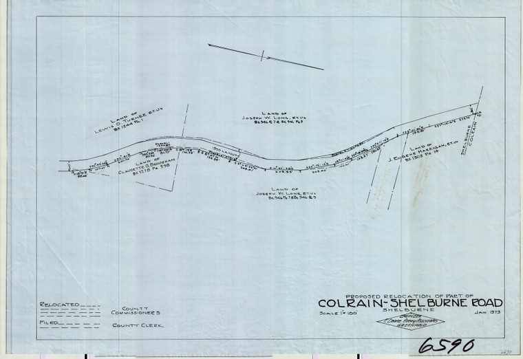 Colrain Shelburne Rd    County Road at T.L. Shelburne 6590 - Map Reprint