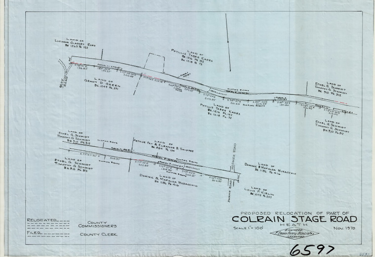 Colrain Stage Road    County Road Heath 6597 - Map Reprint