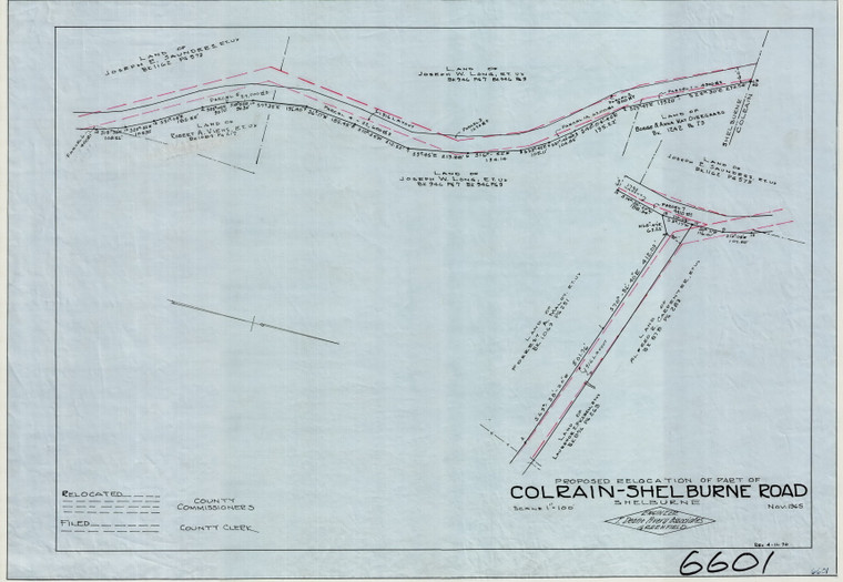 Colrain Shelburne Rd    County Road at T.L. Shelburne 6601 - Map Reprint