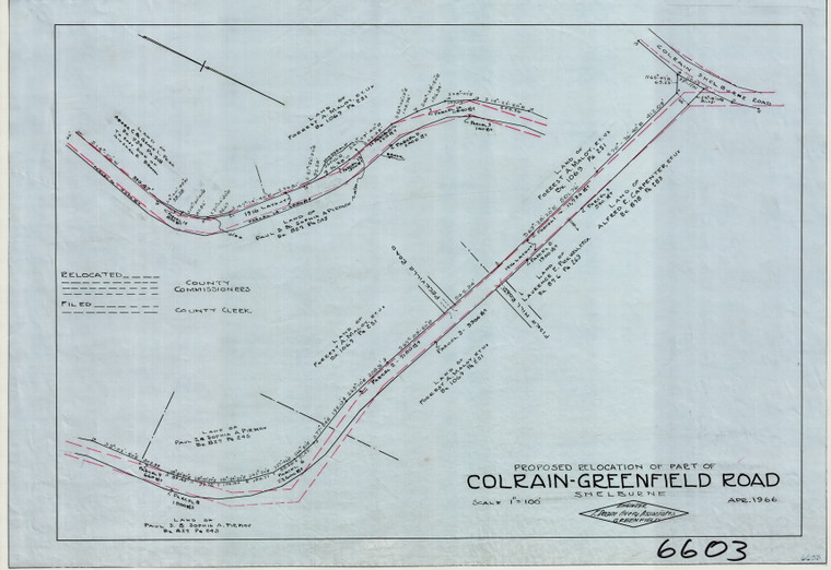 Colrain - Greenfield Rd    County Road at Fiske Hill + Peckville Rd Shelburne 6603 - Map Reprint