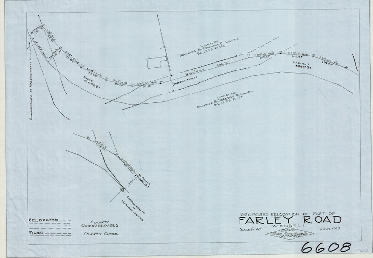 Farley Road    County Road Wendell 6608 - Map Reprint