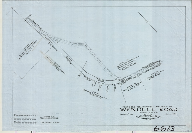 Wendell Road    County Road New Salem 6613 - Map Reprint
