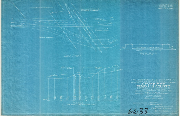 Railroad Grade Crossing - CVRR LO Leverett 6633 - Map Reprint