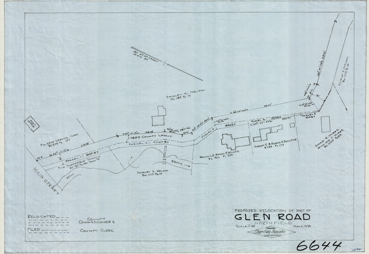 Glen Road    County Road Northfield 6644 - Map Reprint