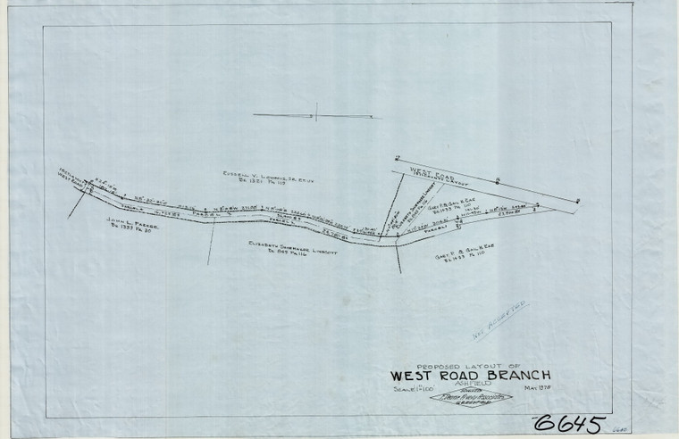 West Road Branch County Rd - Not Accepted Ashfield 6645 - Map Reprint