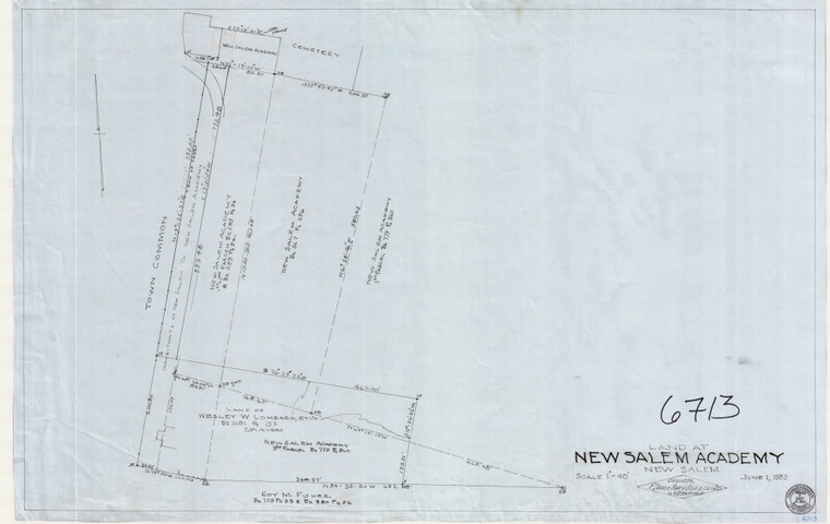 New Salem Academy  PL New Salem 6713 - Map Reprint