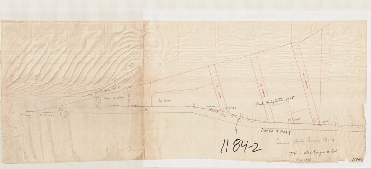 Snow Property    S. Side State Rd    Oak Heights  T Montague 1184-2 - Map Reprint