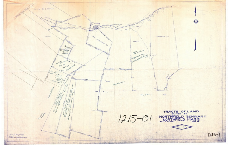 Northfield Sem.    Woodlands Notch Mt Northfield 1215-01 - Map Reprint