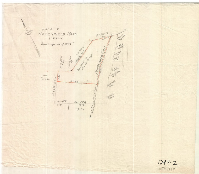 Boy Scout Camp Avery  Desired for Scout Camp Greenfield 1297-2 - Map Reprint