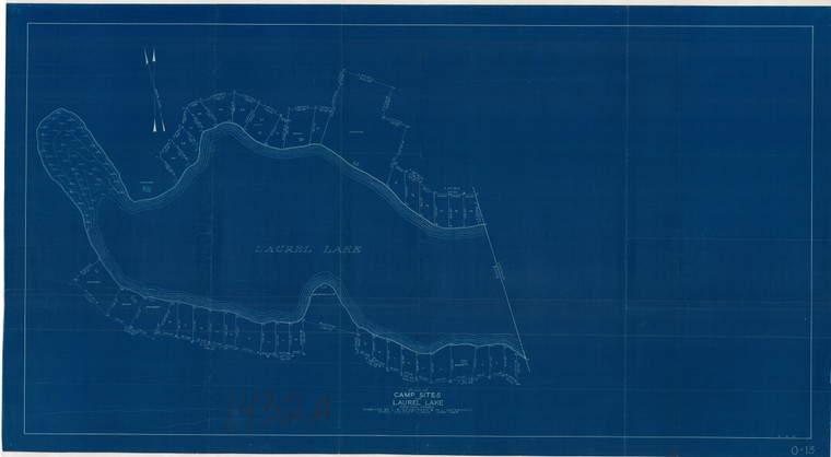 Laurel Lake Camp Sites    State Plan Erving 1432A - Map Reprint