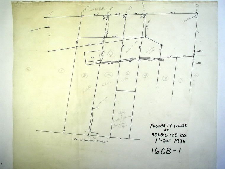 Helbig Lot   shows Ice house Greenfield 1608-1 - Map Reprint